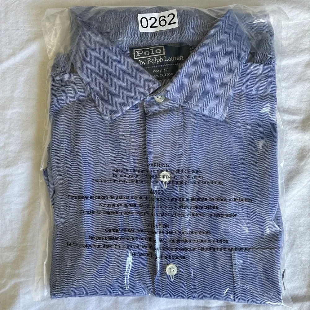 VTG Polo Ralph Lauren Dress Shirt Men's 16.5 34/35 Philip Long Sleeve Button Up